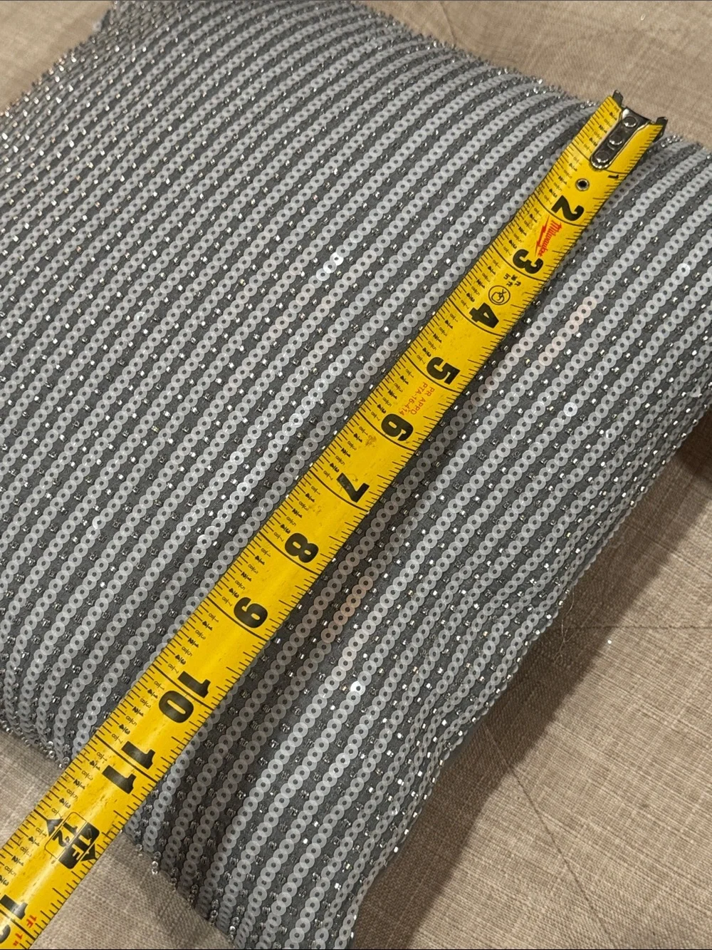 Gray Sequin Decorative Throw Pillow - Home Accents